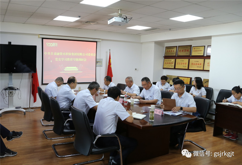 集團黨委委員副總經(jīng)理邊海河到甘肅再擔保集團督導學習貫徹習近平總書記“七一”重要講話精神情況
